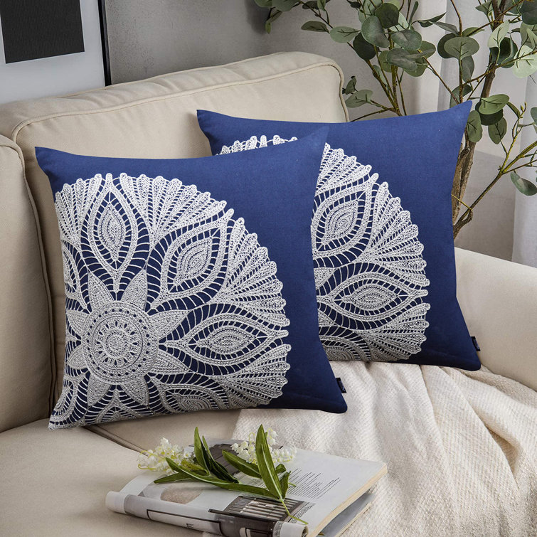 Unique embroidered throw clearance pillows